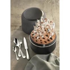 Robbe & Berking The Box - Martelé 150 g versilbert inkl. 24-tlg Besteckset