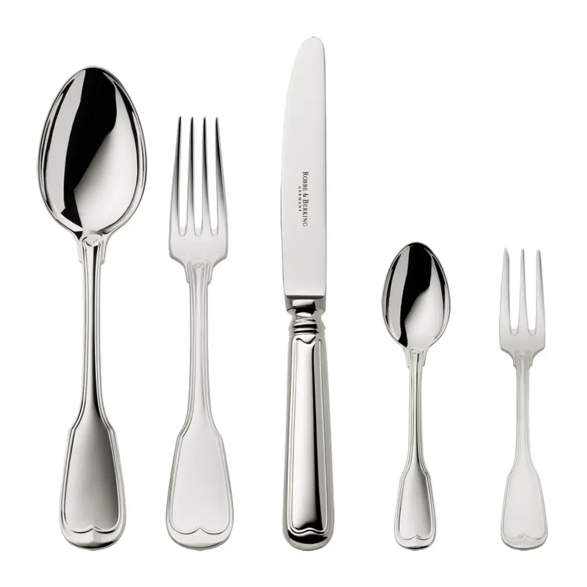 Robbe & Berking 30 tlg. Garnitur Alt Faden 925 Sterlingsilber