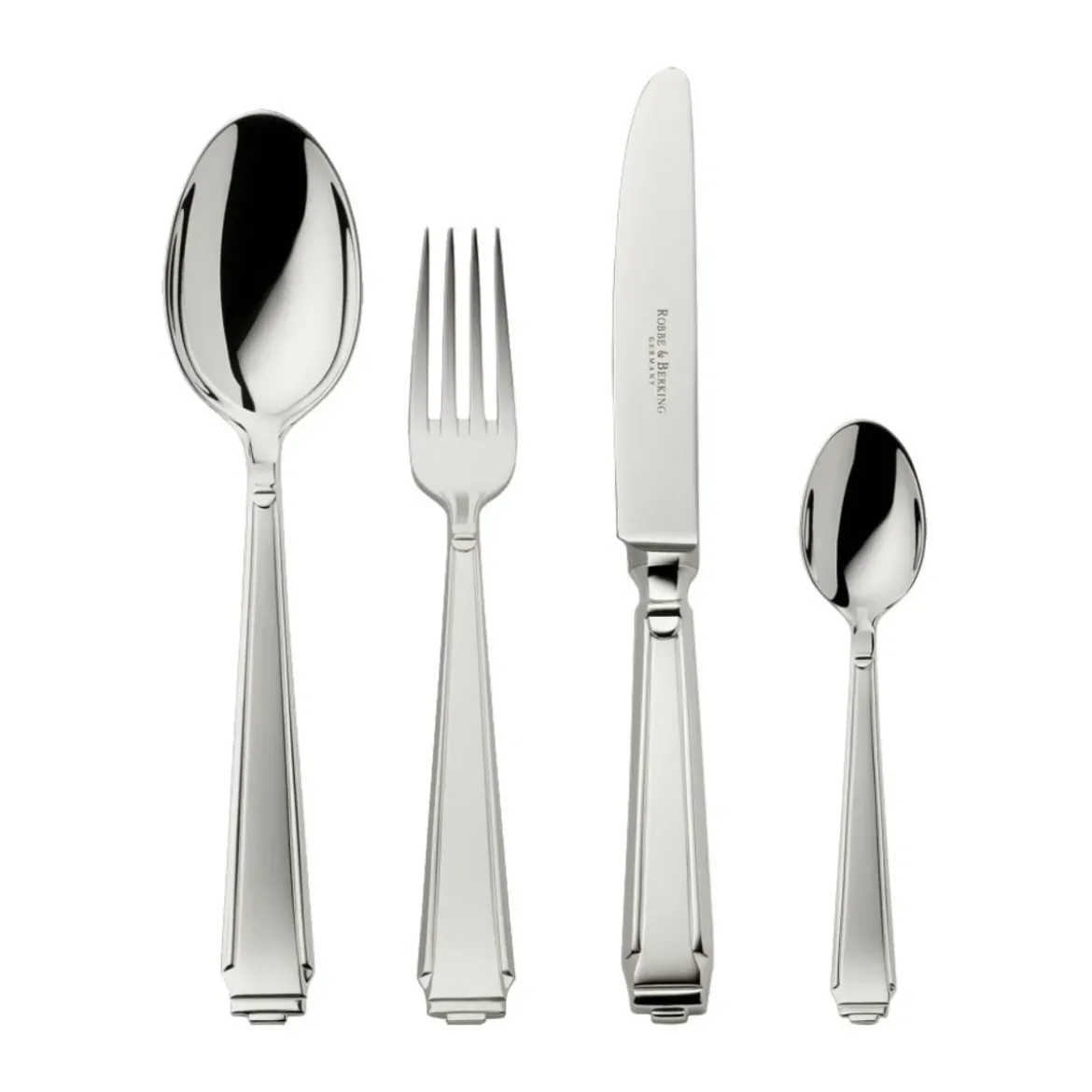 Robbe & Berking 4 tlg. Garnitur Art Deco 925 Sterlingsilber