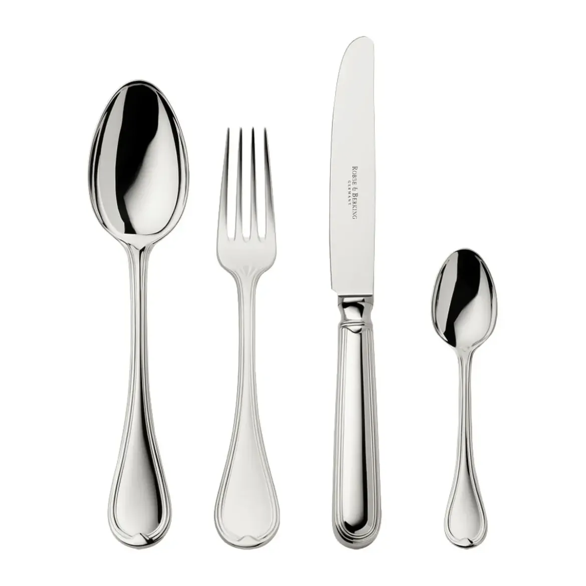 Robbe & Berking 4 tlg. Garnitur Classic Faden 925 Sterlingsilber