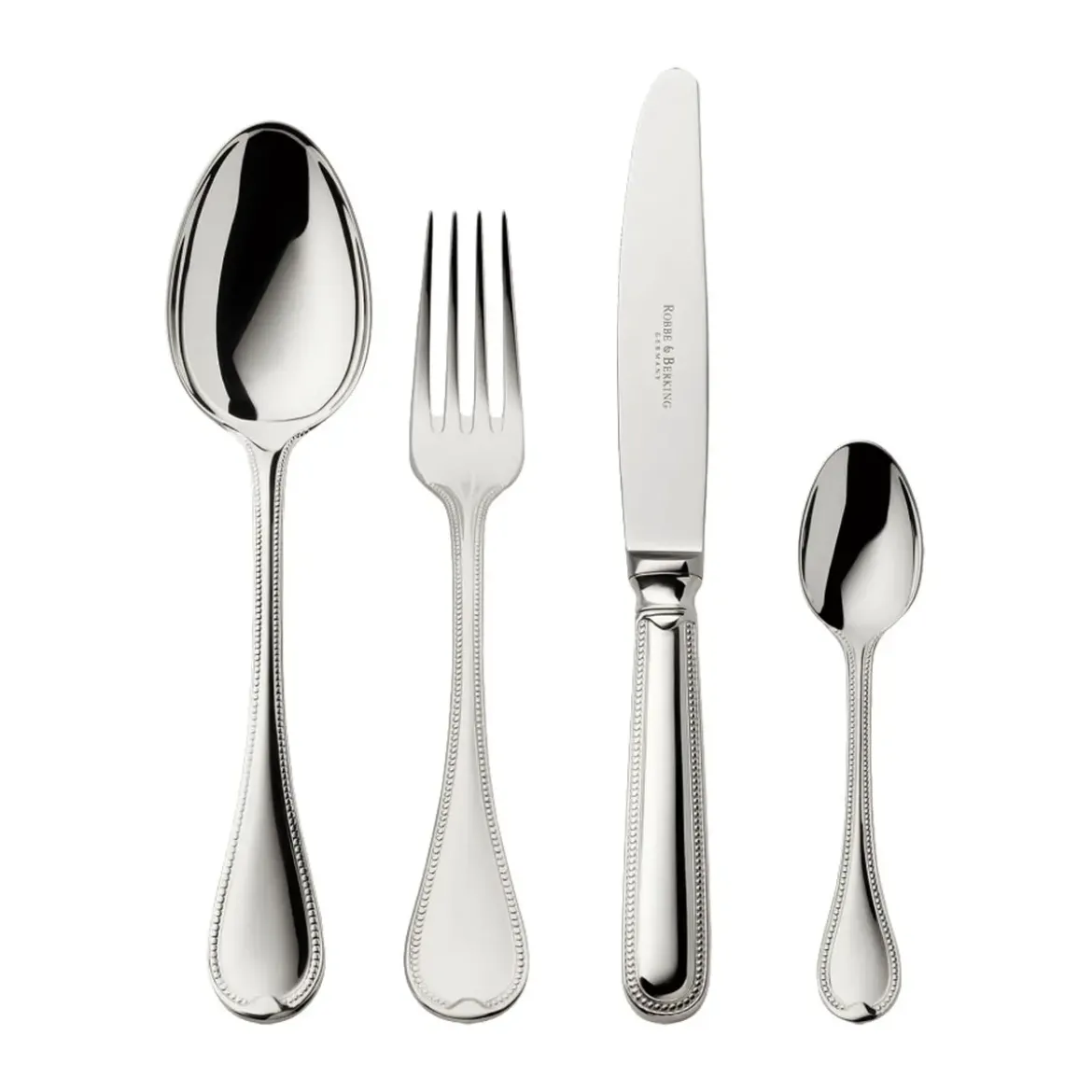 Robbe & Berking 4 tlg. Garnitur Französisch Perl 150 g versilbert