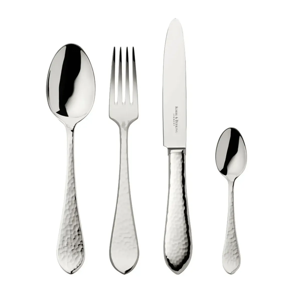 Robbe & Berking 4 tlg. Garnitur Martelé 925 Sterlingsilber
