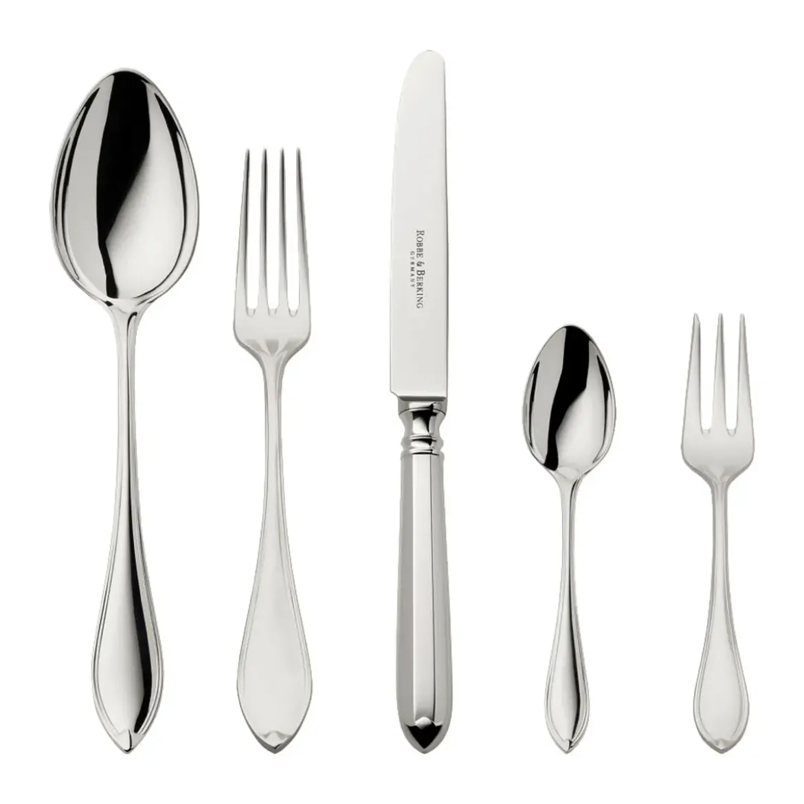 Robbe & Berking 30 tlg. Garnitur Navette 925 Sterlingsilber