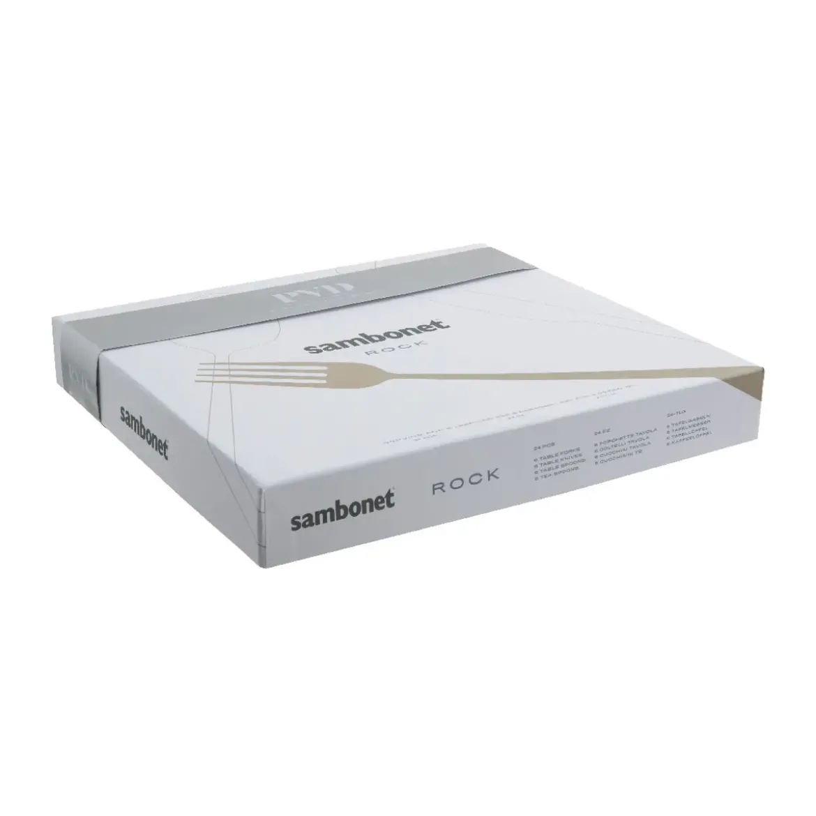 Sambonet Besteck-Set 24-tlg. Rock Antique PVD Champagne
