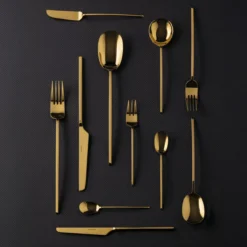 Sambonet Espressolöffel 6er-Set 100 Mirror PVD Gold