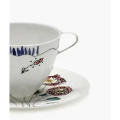 Serax Kaffeetasse mit Untere 11 cm Midnight Flowers Anemone Milk Mauve