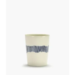 Serax Teetasse 0,33 l Feast weiß/blaue Streifen