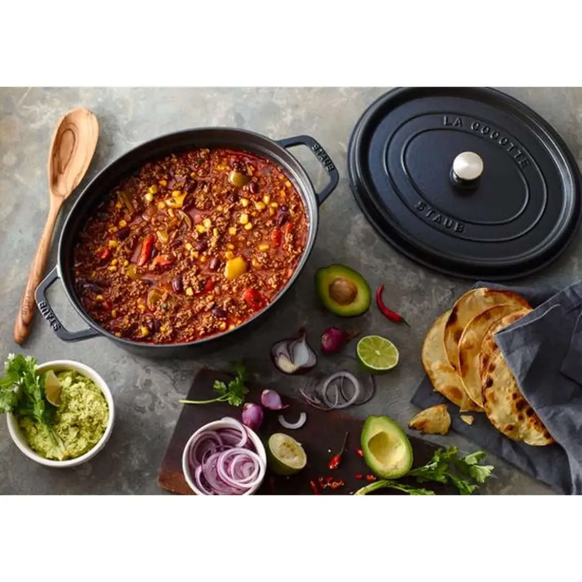 Staub Cocotte 31 cm schwarz