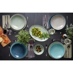 Thomas Platte oval 34 cm Loft Colour Moss Green