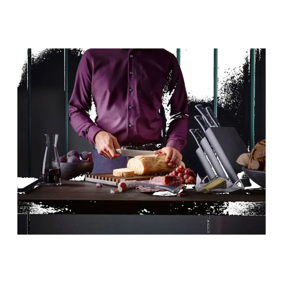 Wüsthof Classic Ikon Brotmesser 23 cm schwarz