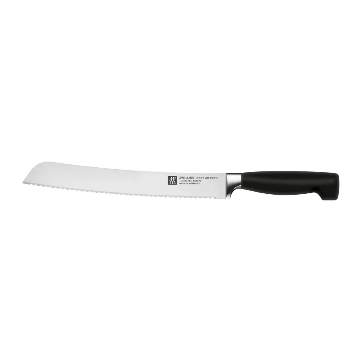 Zwilling Vier Sterne Brotmesser 23 cm schwarz